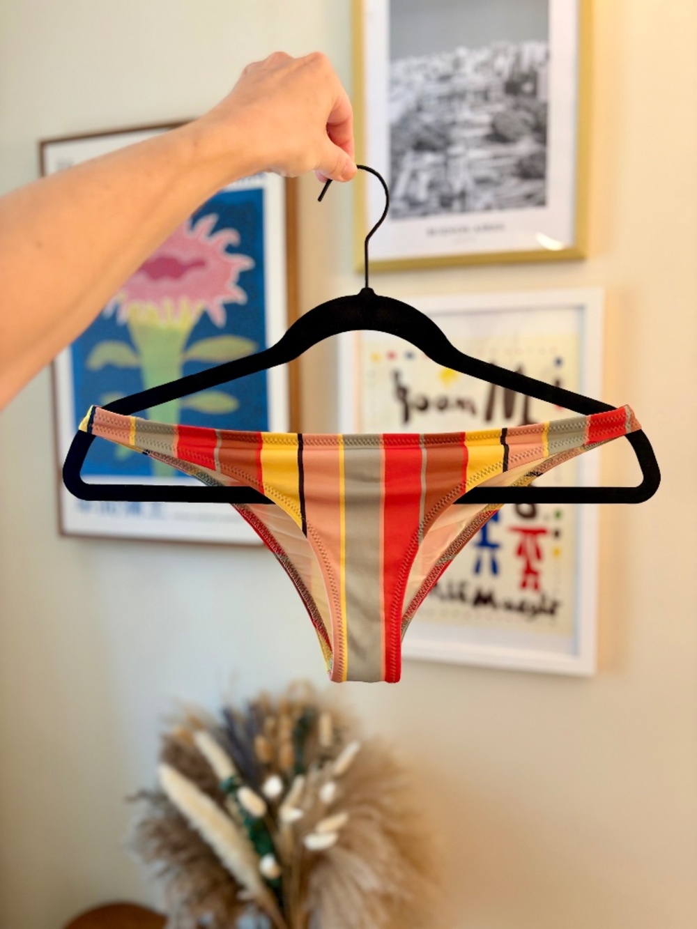 Solid & Striped Rachel Bikini Bottoms in Cabana Stripe - Medium